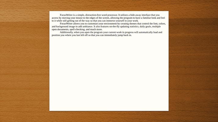 focuswriter default