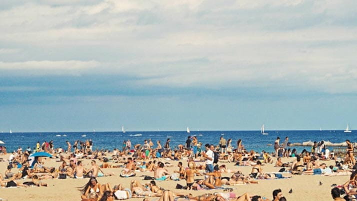 beach goers