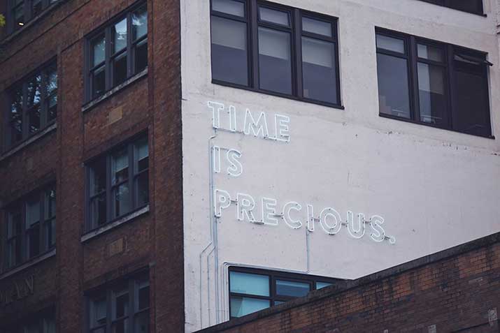 Time is precious sign