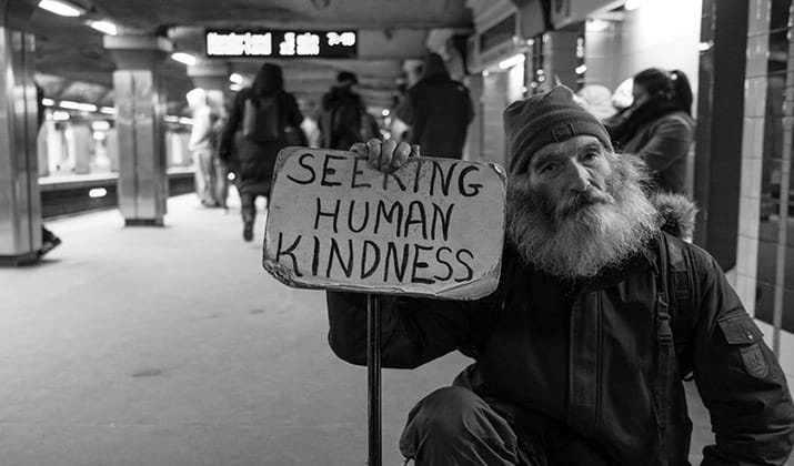 social enterprise homeless man