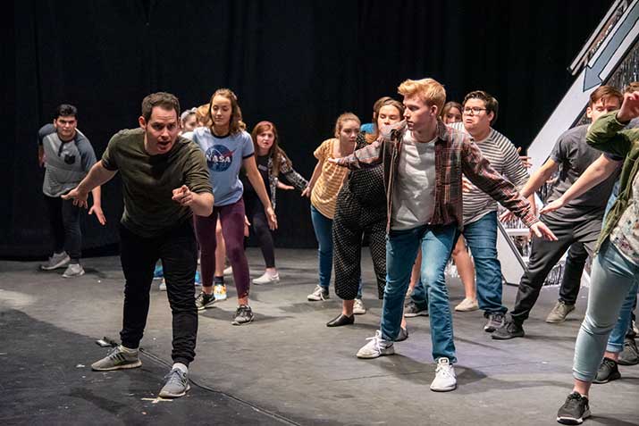 teaching secondary education student tim cooper choreograph