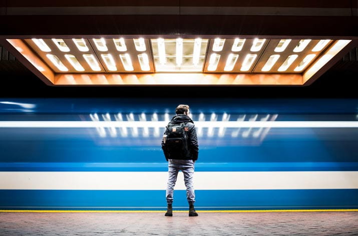 male on the platform