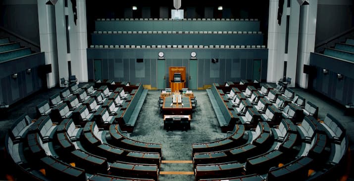 Empty parliament house