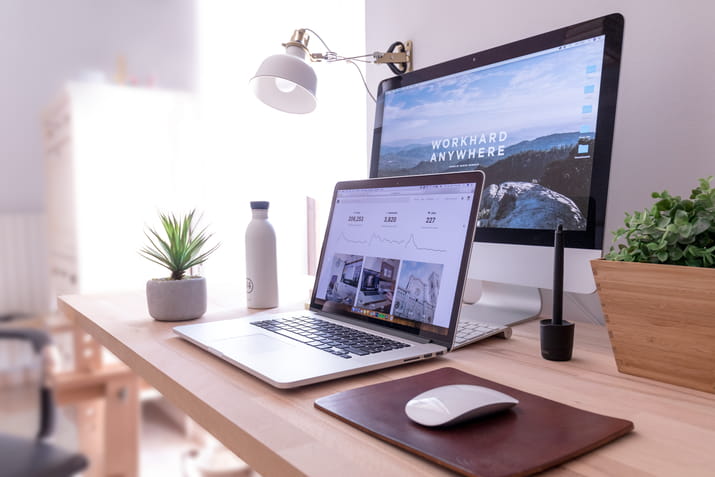 Home desk set-up