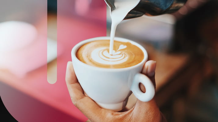 Pouring coffee OUA logo