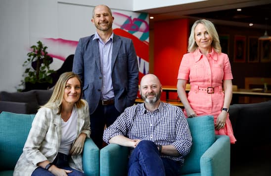 OUA Senior Leadership Team: (from left) Andi Saunders, Stuart Elmslie, Anthony Elliott, and Catherine Reynolds.