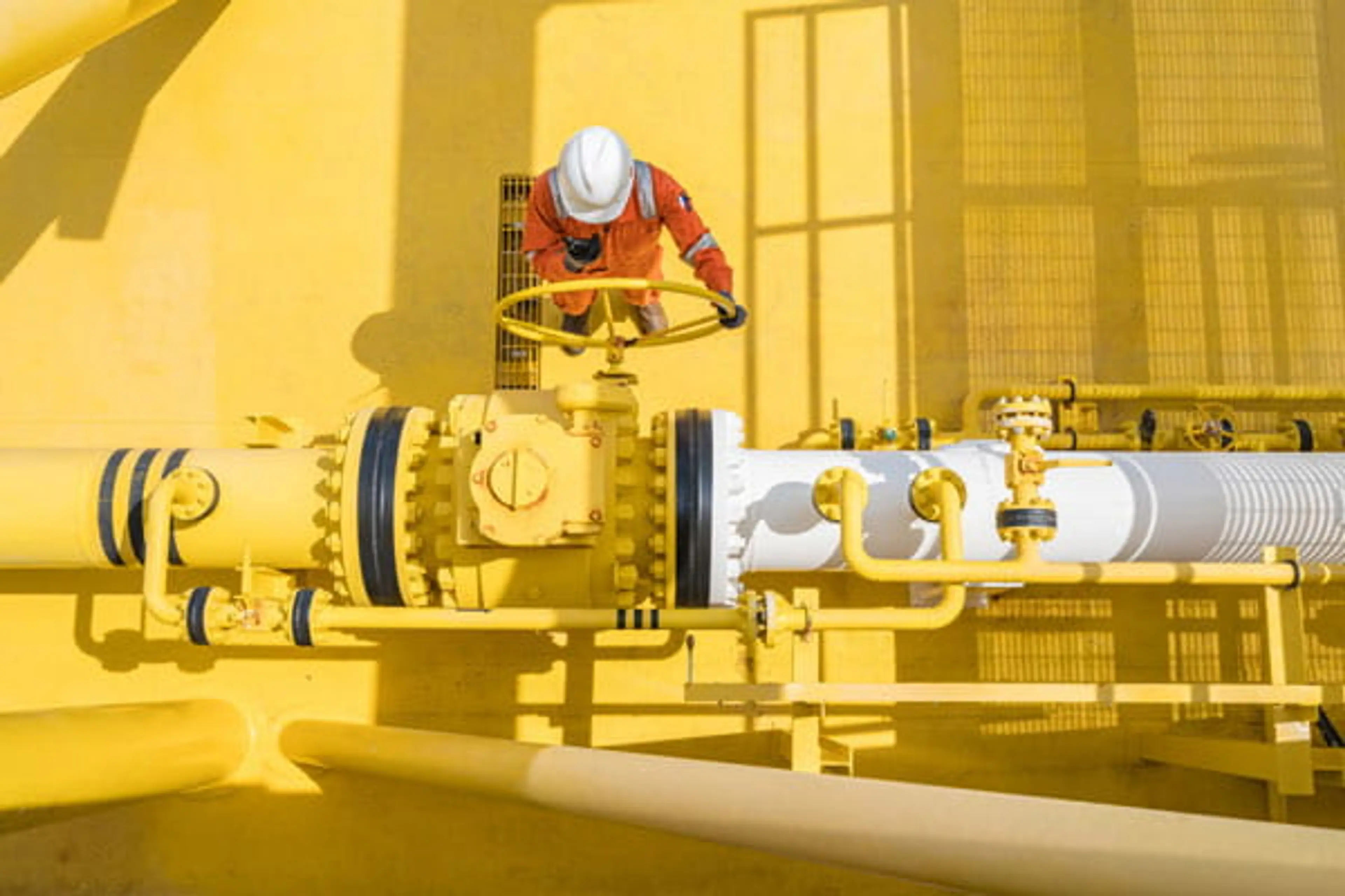 Mechanical engineer working